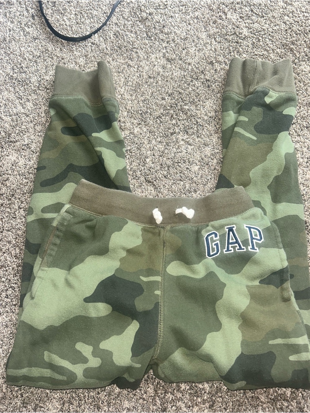 GAP Camo Green Pull-On Jogger Sweatpants
